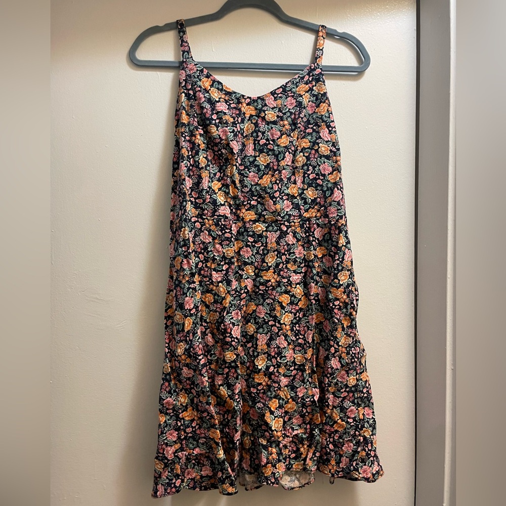 Old Navy Floral Sun Dress -  Blue, Orange, Pink